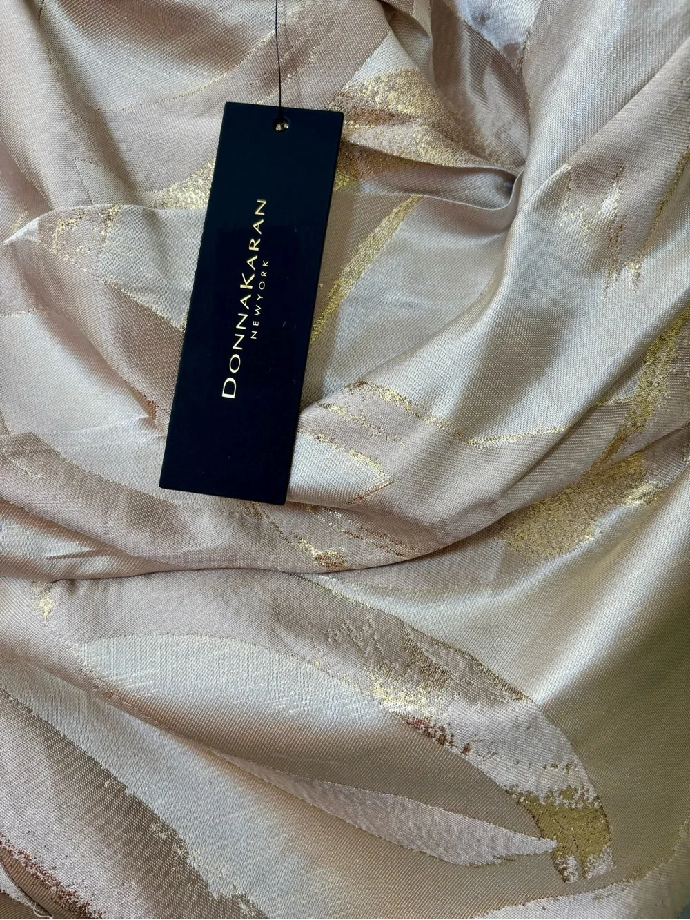 NWT Donna Karan Jacquard Metallic Maxi Gown Size 12 - Picture 8 of 10